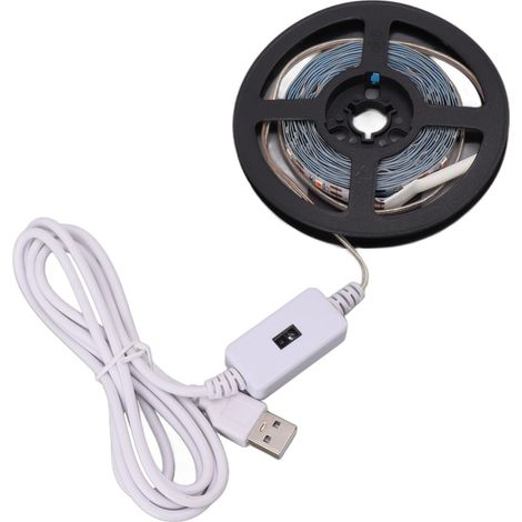 Bande lumineuse LED de croissance à spectre complet de 3 mètres, à intensité variable et à induction, pour plantes d'intérieur (5 V, non étanche).
