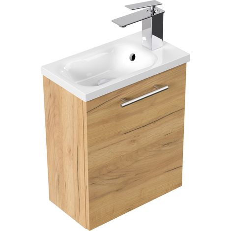 Gäste WC Badmöbel Pico Slimline 40cm SoftClose eiche gold