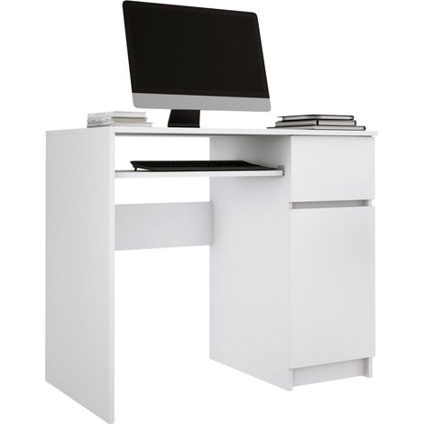 Scrivania a destra, Bianco Opaco, 77 x 90 x 50 cm (1/5)