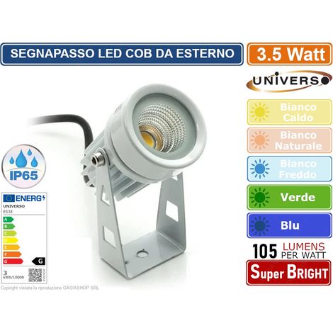 Segnapasso led con sensore di movimento per scatola 503 da incasso a parete luce notturna con placca Nero Naturale
