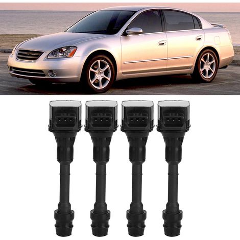 4-teiliges Zündspulen-Set, kompatibel mit Nissan Altima 2.5L (2002–2006), Teilenummer 22448-8H315, Motorteil