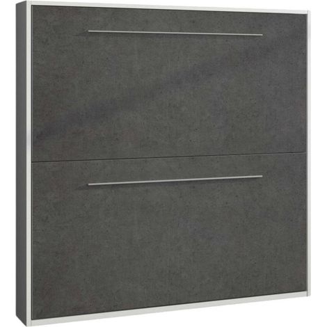Lit escamotable superposé anthracite 2 couchages 90x190 Spaky (1/5)