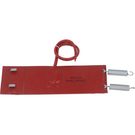 Set mit 2 Ölpfannen-Heizmatten, 50 W, 24 V DC, feuerfestes Silikon, universell einsetzbar, wasserdicht, hervorragende Wärmedämmung, Pfannenheizung (1/5)