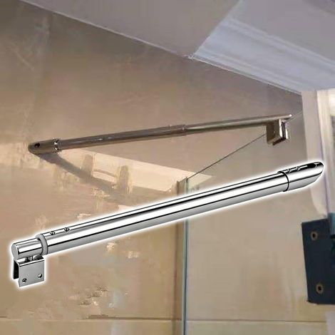 Barre de support réglable pour porte douche en verre 6 à 12 mm (1/5)