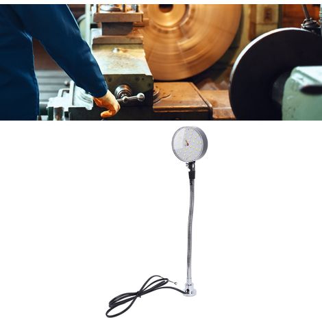Lampe LED pour machines avec un tube flexible en col de cygne de 30 cm et une base magnétique, DC12V-85V, adaptée aux tours, établis, machines à coudre, grils et à l'éclairage industriel. (1/5)