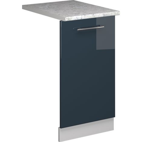 Panel frontal del lavavajillas Fame-Line, Azul oscuro alto brillo, 45 cm , ET Mármol, Vicco