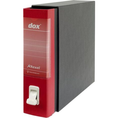 Rexel D26211 raccoglitore ad anelli Foolscap Nero, Rosso (1/4)
