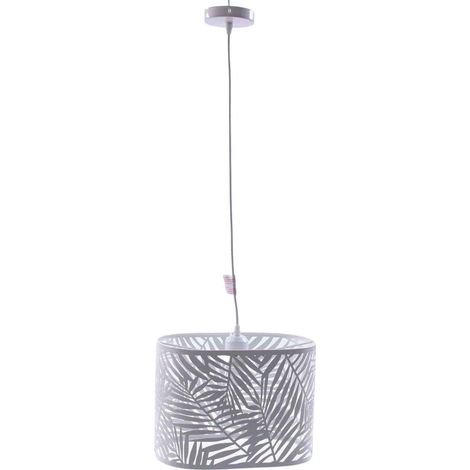 Lampadario in metallo bianco, 32X20H25 cm (1/2)