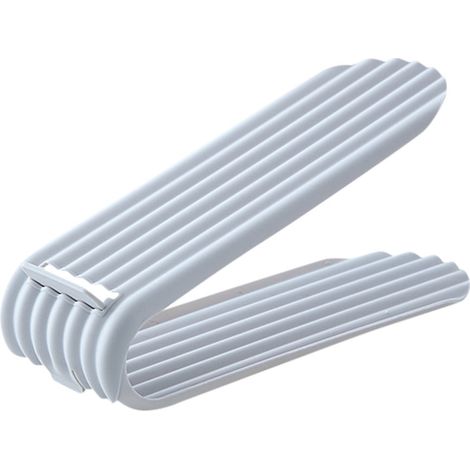 Porte-chaussures - 2 Niveaux Réglables - En PP - Pour Chaussures Sport Et Classiques - 25.5 X 10.5 X 6 Cm - Gris - 1 Pièce (1/2)