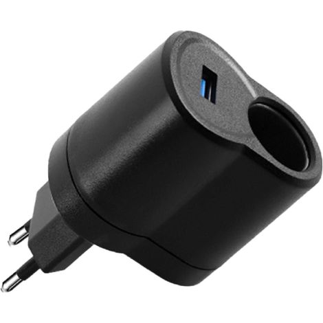 Trasformatore per accendisigari CA/CC 220 V 12 V/1 A, adattatore di alimentazione per accendisigari con presa USB, adatto per smartphone, registratori, navigatori, lettori MP3, fotocamere