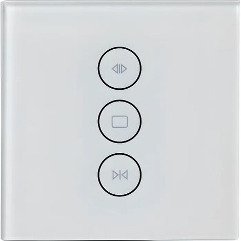 Interrupteur Mural WiFi Intelligent pour Volets Roulants Motorisés, Contrôle Vocal Alexa Google Home App Smart Life Sans Hub (1/4)