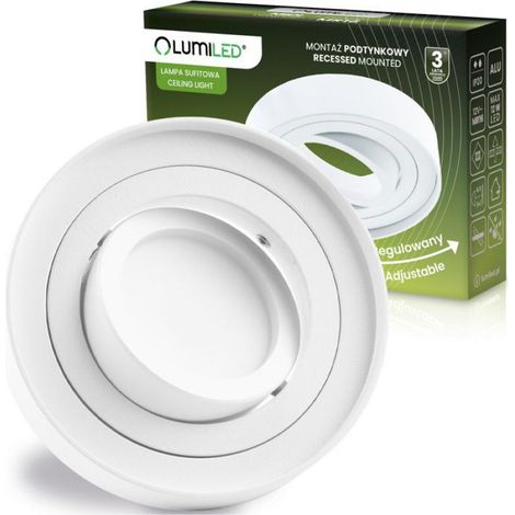 Spot Encastré - Orientable - Culot GU10 - Format Midi - Rond - Blanc - Aluminium - 20 mm (1/5)