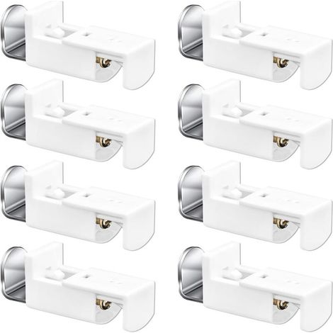 Lot de 8 supports de fixation en L pour stores plissés – Sans perçage (1/5)