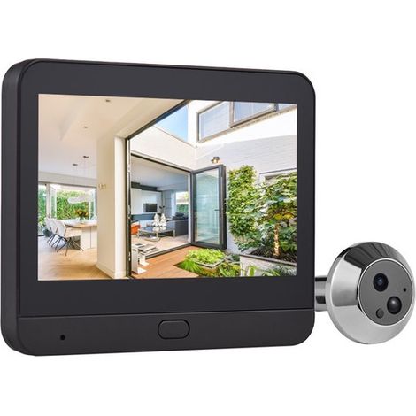 Intelligente Video Türklingel mit Kamera und Gong inklusive App 1080p Full HD WLAN Türspion Digitaler Türspion (1/4)