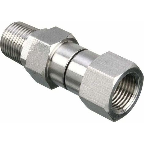 Nettoyeur haute pression pivotant 3/8 NPT filetage mâle raccord acier inoxydable 4500 PSI (1/4)