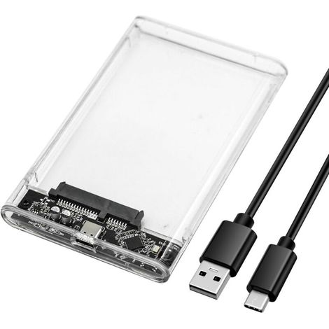 Externer 2,5-Zoll-USB-C-5G-, USB-3.1-Ge1-SATA-Laufwerksschacht für 2,5-Zoll-SSDs und -HDDs bis zu 6 TB, UASP-kompatibel, mit USB-C-3.1-Anschluss, werkzeuglos
