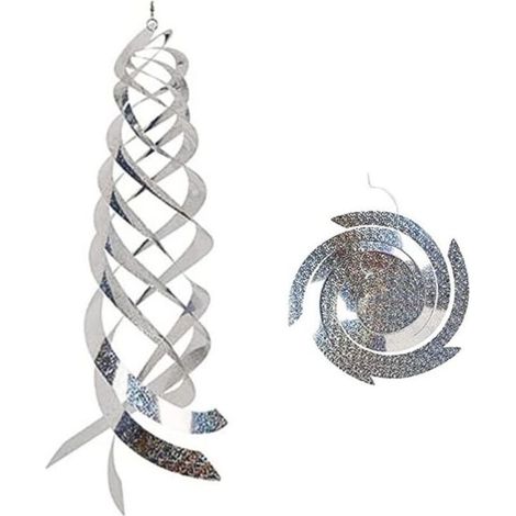 Pack of 5 Spiral Pigeon Repellent Bird Scarer Reflective Hanging Pigeon Repellent for Protecting Garden, Balcony, Yard, Farm (1/5)