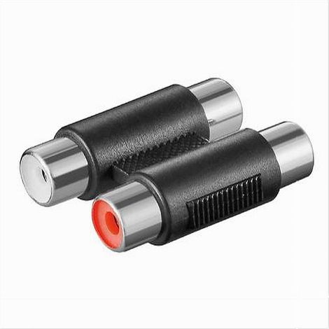 MaxTech - Connettore Adattatore Accoppiatore Audio Stereo 2 X Rca A 2 X Rca Femmina C-048 - (1/4)