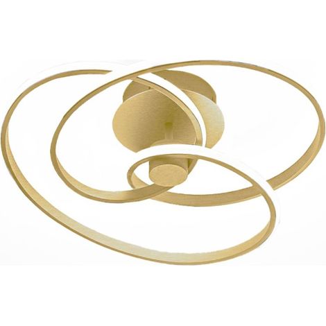 Plafonnier Diva P/P Gold - Plafonnier Led 42W 3000K 2000Lm En Aluminium Et Silicone Opale, Coupe De Phase Dimmable - Gealuce (1/5)