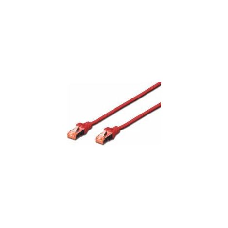 Digitus Professional câble de réseau 2 m Cat6 S/FTP (S-STP) Rouge (CAT6 S-FTP Patchk.,2m, Rot - 10x CAT 6 S-FTP Patchkabel, Cu, LSZH AWG 27/7, Länge 2 m, Farbe Rot) (1/5)