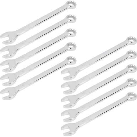 Clé mixte double tête 11mm lot de 10, outil de réparation manuel, clé plate à fourche, jeu de clés polyvalent pour bricolage et mécanique. (1/5)