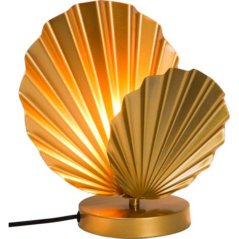 Lampe de chevet en métal doré 27cm – Compatible LED E27 – Puissance max 40W – Largeur 14cm pour décoration intérieure – Sampa (1/3)