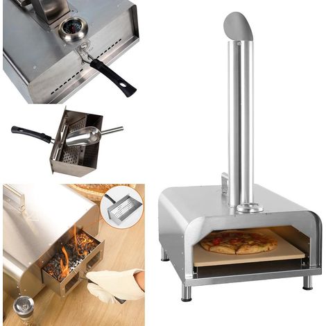 Charcoal Pizza Oven Grill Machine Stainless Steel Portable (1/5)