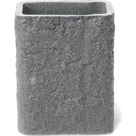 Portaspazzolini d’appoggio in resina e sabbia AR98 Gedy serie ARIES Grigio (1/2)