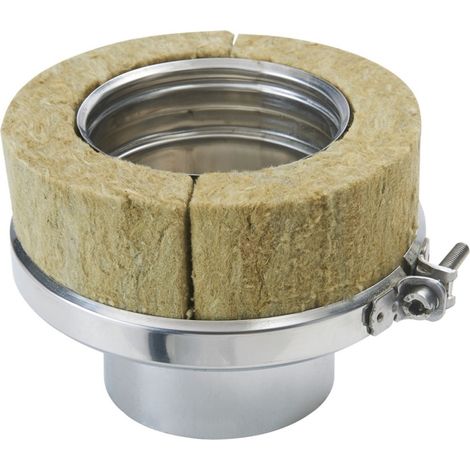 TEN – Raccord fumisterie simple paroi Ø80 double paroi Ø130 – Connexion tubage poêle – Pour conduits extérieurs