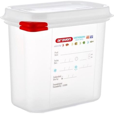 Lot de 4 Boîtes alimentaires 1,5 L - Araven GN 1/9 (1/2)