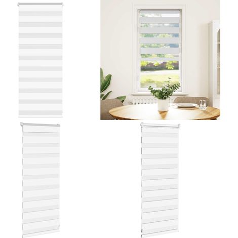 vidaXL Zebrarollo Weiß 65x100 cm Stoffbreite 60,9 cm Polyester (1/5)