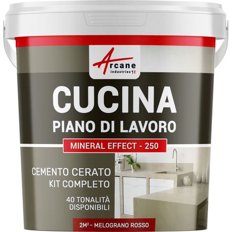 Microcemento cucina: per piano di lavoro e pavimento della cucina - 2 m² (in 2 strati) Melograno Rosso - ARCANE INDUSTRIES (1/5)