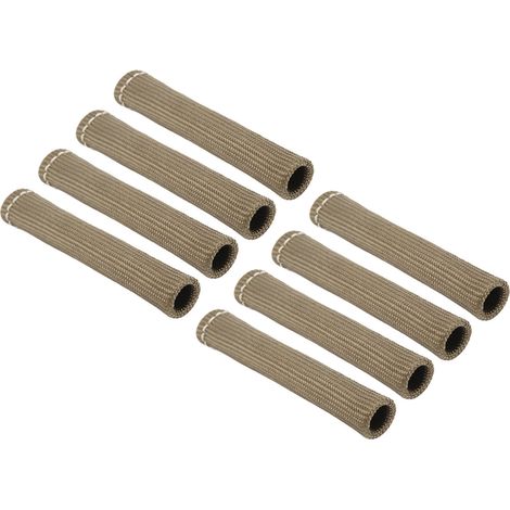 Lot de 8 gaines de protection thermique pour câbles de bougies d'allumage, résistance à la chaleur jusqu'à 1370 °C (2500 °F), pour moteurs de hot rods. (1/5)