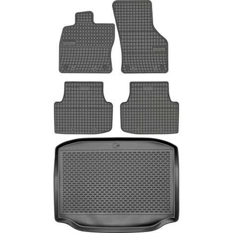 Ensemble de tapis de sol en caoutchouc pour Seat Leon IV Hatchback à partir de 2020 + tapis de coffre (1/5)