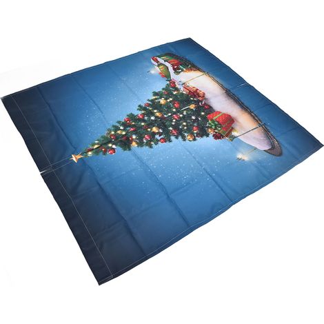 Rideaux de Noël imprimés numériquement en 3D, décoration intérieure, rideaux occultants avec sapin de Noël pour salon et chambre à coucher, 150 x 166 cm / 59,1 x 65,4 pouces (1/5)