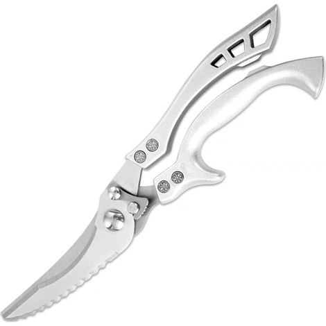 Küchenschere mit Metallgriffen für Huhn, Geflügel, Fisch, Fleisch, Gemüse, scharfe Knochenschere aus Edelstahl, Küchenschere, Geflügelschere