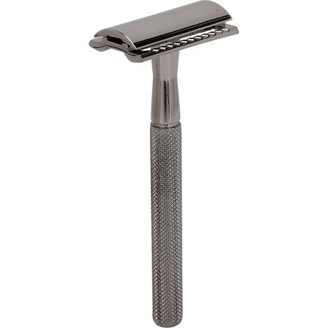 Tondeuse à barbe manuelle à double lame étanche et sécurisée pour la maison, noire (1/5)