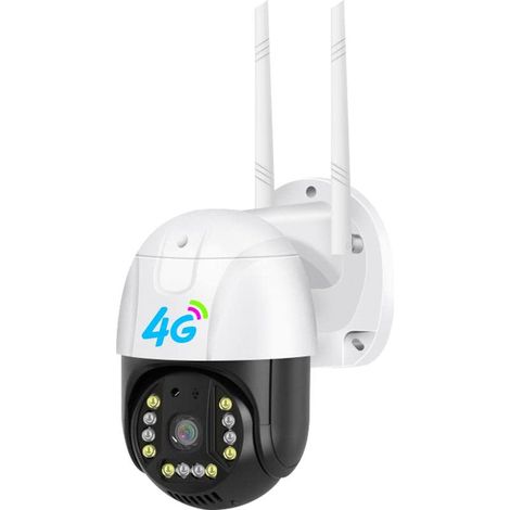Smarthome 4G SIM (tous pris en charge) Gorilla 3MP Full HD IP66 Extérieur V380 Sans Fil PTZ Caméra de Sécurité Coloré 9 IRS Double Lumière Vision Nocturne AUTO Suivi Deux Voies INTERPHONE Alarme Live (1/5)