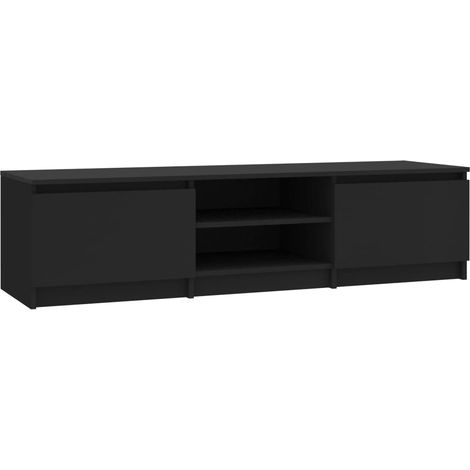 Mobile TV multimediale scaffale per televisione televisione buffet sala da pranzo soggiorno camera da letto 140 x 40 x 35,5 cm multistrato nero 020025932