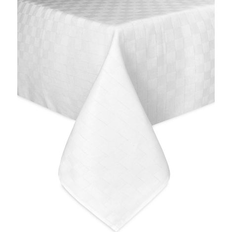 SERVIZIO tovaglia FIANDRA BIANCA puro cotone CON TOVAGLIOLI Cm. 140x240 + 12 tovaglioli