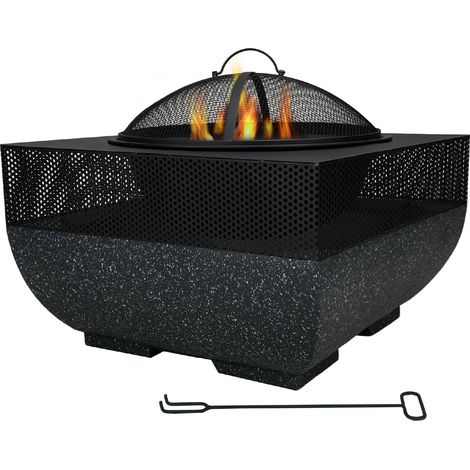 Braciere BBQ 2 in 1 da Esterno – Scalda e Cucina in Giardino con Griglia Inclusa in Acciaio e Pietra Il Gruppone (1/5)