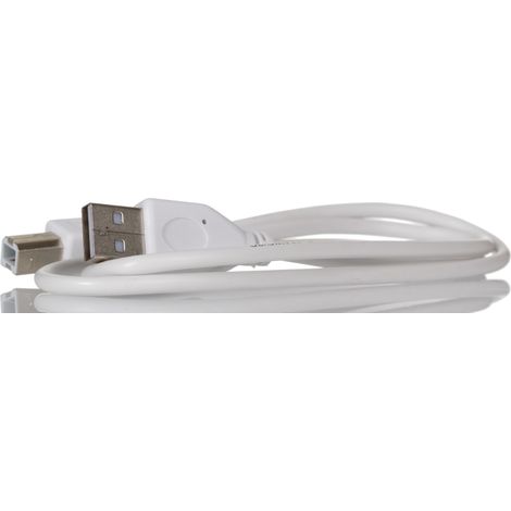Câble USB RS PRO USB A vers USB B, 800mm, Blanc ( Prix pour Boîte de 10 )