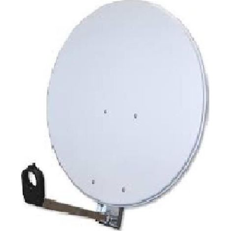 Parabole satellite acier BLANCHE 80cm + LNB Twin Universel Golden Media 0,1dB