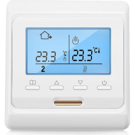 Thermostat programmable LCD 16 A 230 V pour chauffage au sol chauffant. avec régulateur de température. (1/5)