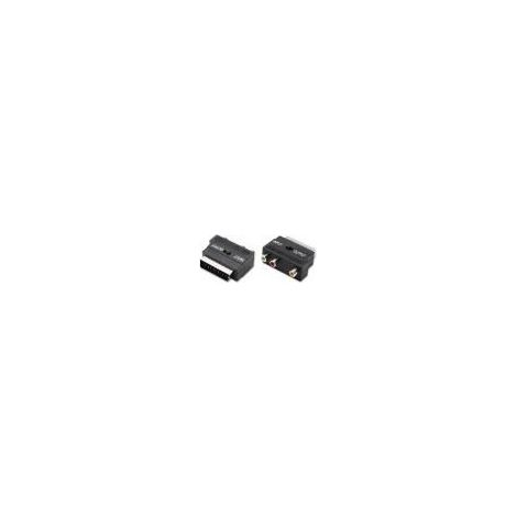 Adattatore Monoblocco Scart-3 Rca Commutatore Input Output