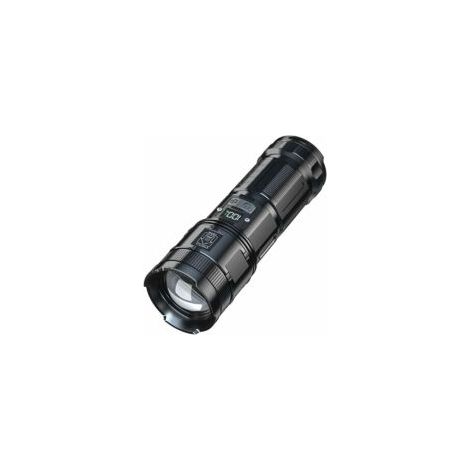 Torcia LED ultra potente ZVD, 3500 lumen, ricaricabile, con batteria integrata da 9000 mAh e indicatore digitale di carica a LED, ideale per campeggio e situazioni di emergenza [Classe di potenza - Cr (1/4)