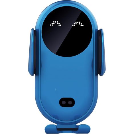 Chargeur sans Fil de Voiture, Support de téléphone de Voiture pour Prise d'air, Support de téléphone de Voiture Universel Station de Charge inductive pour Voiture (Bleu) (1/5)