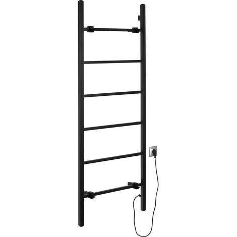 Radiateur sèche-serviettes électrique BARBO, carré, 600x1600mm, 160 W, noir mat (1/4)