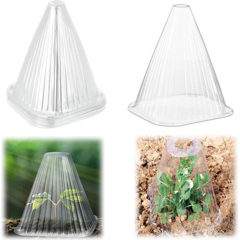 Housses de protection pour plants lot de 20 - protections coniques 19 x 20 cm (1/5)