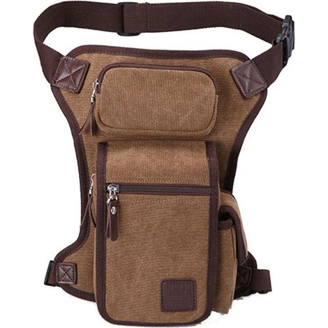 Beintasche Motorrad Canvas Vintage Reitertasche Drop Leg Bag für Herren Damen (1/5)